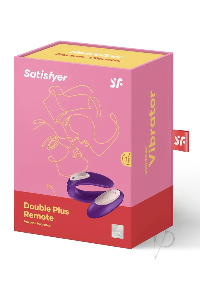 Satisfyer Female Sex Toys Satisfyer Double Plus Rechargeable Silicone Couples Vibrator with Remote Control 346in Purple Satisfyer Female Sex Toys Satisfyer Double Plus Rechargeable Silicone Couples Vibrator with Remote Control 346in Purple