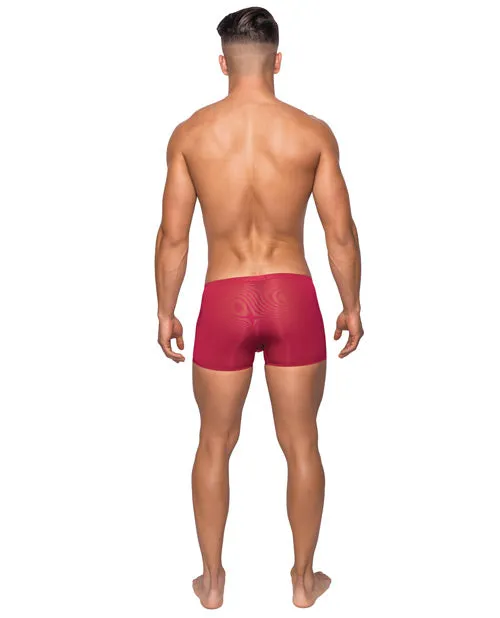 Seamless Sleek Short wSheer Pouch Red XL Male Power Vibrators Seamless Sleek Short wSheer Pouch Red XL Male Power Vibrators