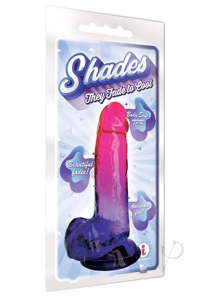 Shades Gradient Dildo 8in Pink and Plum Shades Dildos