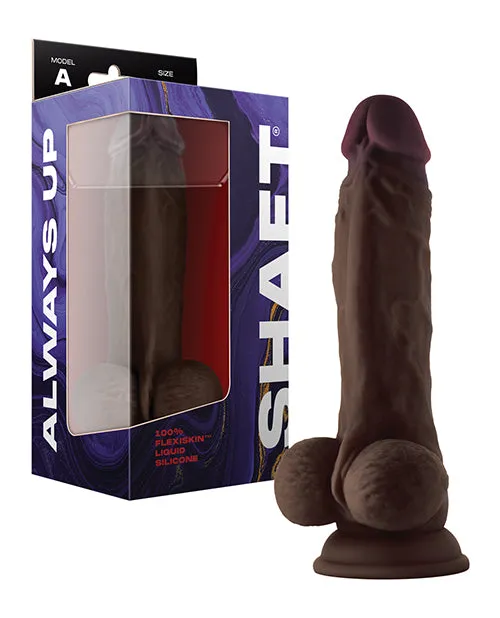 Shaft Model A Flexskin Liquid Silicone 85 Dong wBalls Mahogany Shaft Dildos