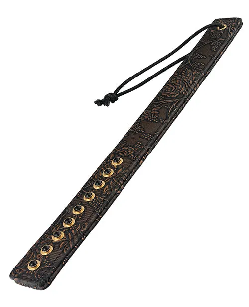 Spartacus Paddle wGems Brown Floral Print Spartacus Vibrators