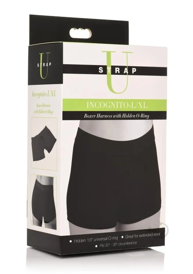 Strap U Strap U Incognito Boxer Harness with Hidden ORing LargeXLarge Black Female Sex Toys Strap U Strap U Incognito Boxer Harness with Hidden ORing LargeXLarge Black Female Sex Toys