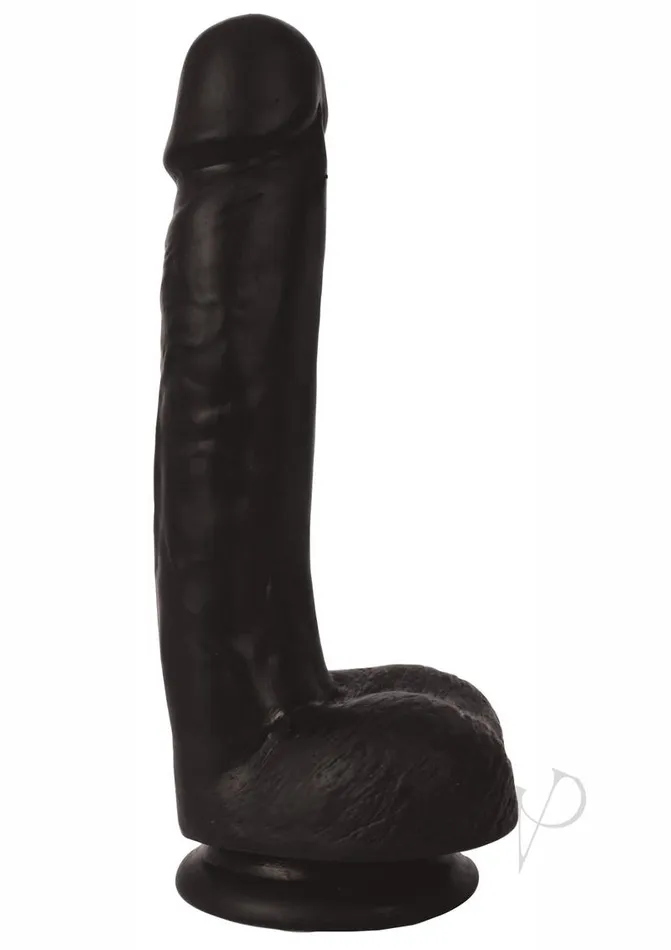 Thinz Slim Dong with Balls 7in Black Thinz Dildos
