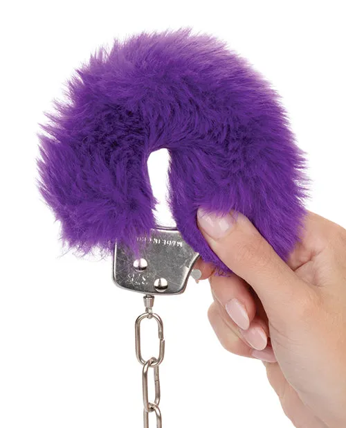 Ultra Fluffy Furry Cuffs Purple Playful Furry Vibrators