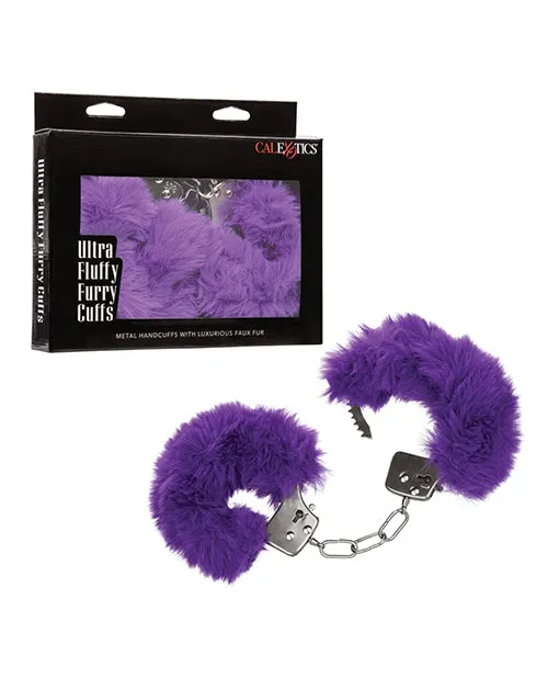 Ultra Fluffy Furry Cuffs Purple Playful Furry Vibrators