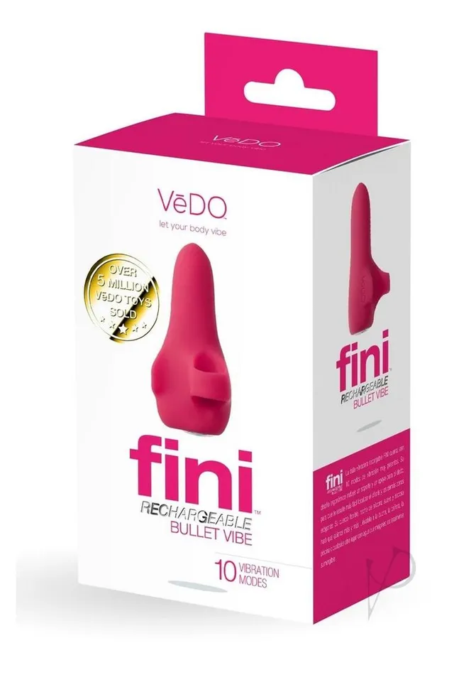 VeDO Fini Rechargeable Silicone Bullet Vibrator Pink Ve Do Vibrators