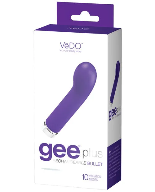 VeDO Gee Plus Rechargeable Vibe Into You Indigo Vedo Vibrators