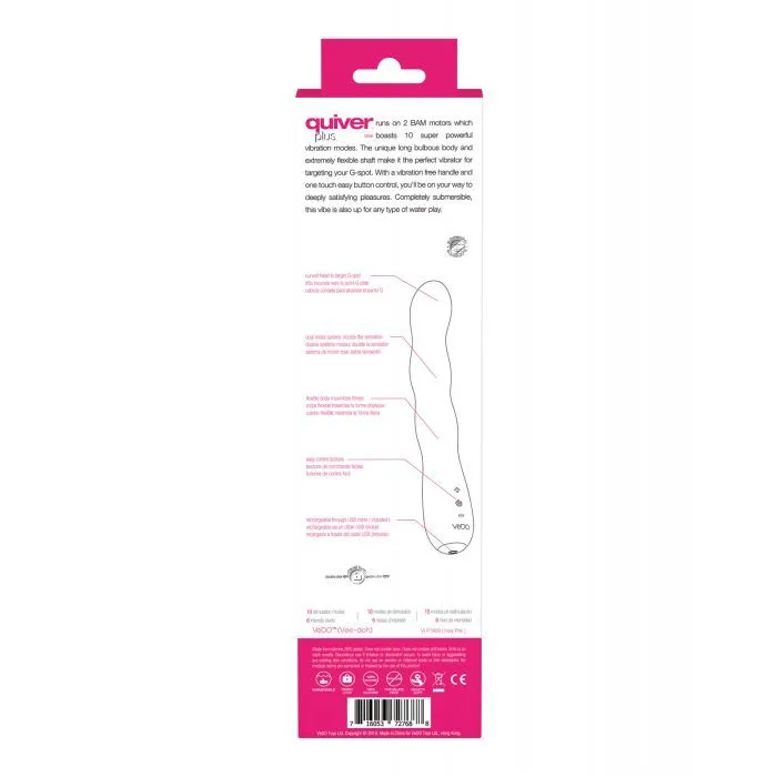 VeDO Quiver Plus Rechargeable Vibe Foxy Pink Vedo Vibrators
