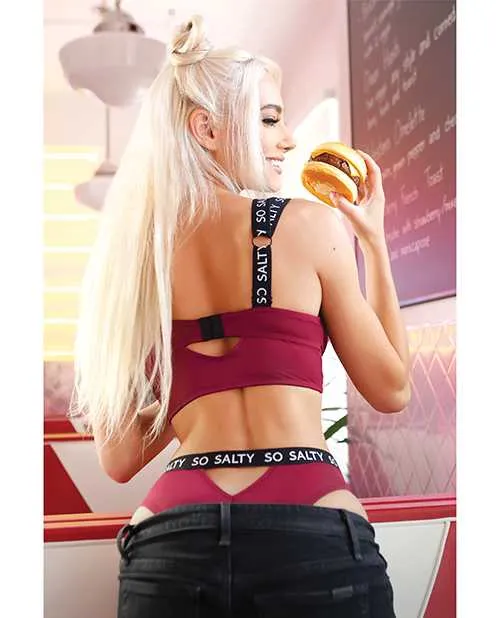 Vibes By Fantasy Lingerie Vibrators Vibes So Salty Long Line Bra Cheeky Panty Berry Bliss ML Vibes By Fantasy Lingerie Vibrators Vibes So Salty Long Line Bra Cheeky Panty Berry Bliss ML