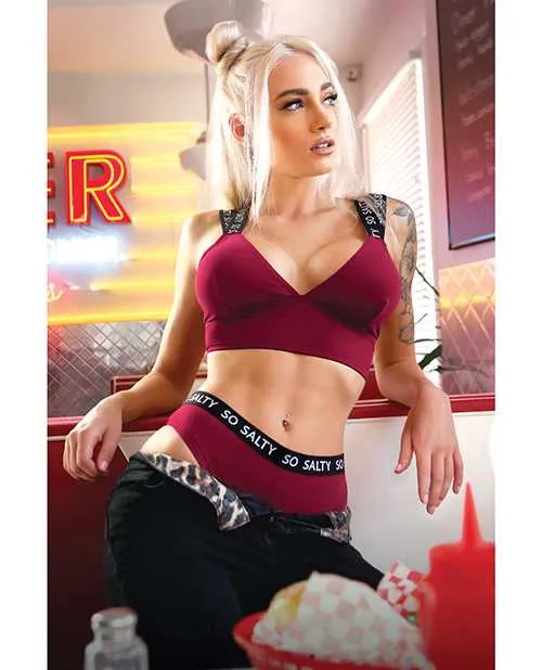 Vibes By Fantasy Lingerie Vibrators Vibes So Salty Long Line Bra Cheeky Panty Berry Bliss ML Vibes By Fantasy Lingerie Vibrators Vibes So Salty Long Line Bra Cheeky Panty Berry Bliss ML