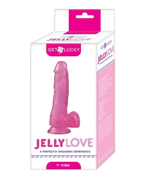Vibrators Get Lucky Get Lucky 7 Jelly Series Jelly Love Pink