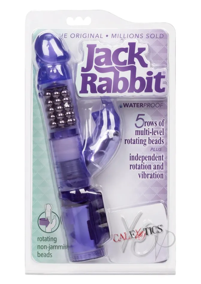 Vibrators Jack Rabbit Beaded Rabbit Vibrator Purple Jack Rabbit