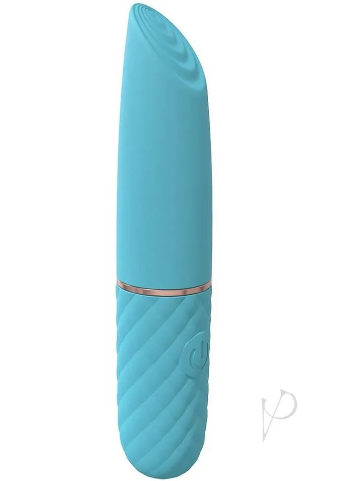 Vibrators Loveline LoveLine Beso Silicone Rechargeable 10 Speed Mini Lipstick Vibrator Blue Vibrators Loveline LoveLine Beso Silicone Rechargeable 10 Speed Mini Lipstick Vibrator Blue