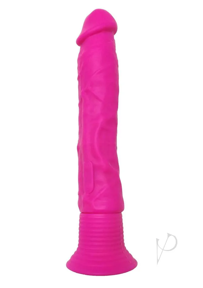Vibrators Neon Neon Silicone Wallbanger Vibrating Dildo 75in Pink Vibrators Neon Neon Silicone Wallbanger Vibrating Dildo 75in Pink