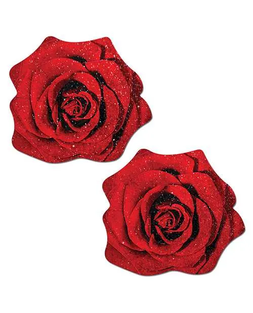 Vibrators Pastease Pastease Premium Glitter Velvet Blooming Rose Red OS