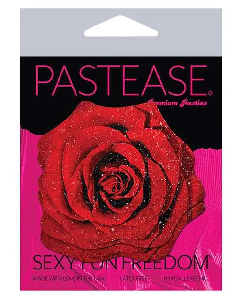 Vibrators Pastease Pastease Premium Glitter Velvet Blooming Rose Red OS