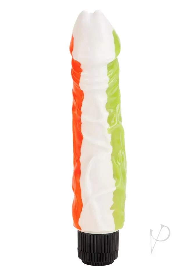 Vibrators Playful Dongs Funky Jelly Big Vibrator 8in Multicolor