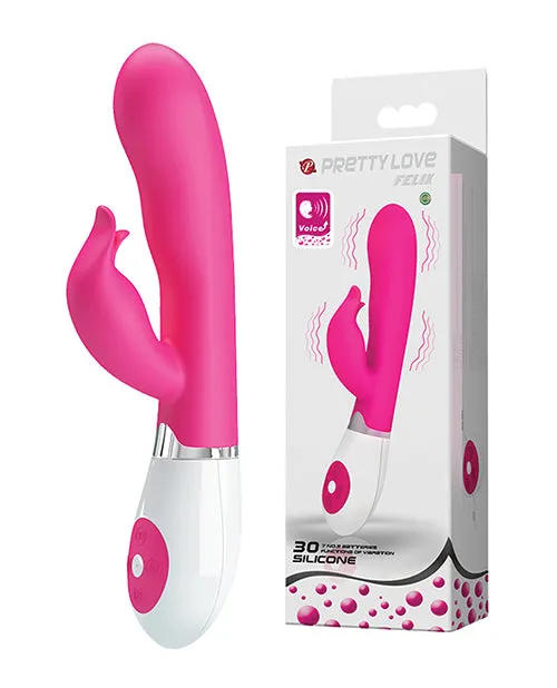 Vibrators Pretty Love Pretty Love Felix Voice Controlled Rabbit Pink