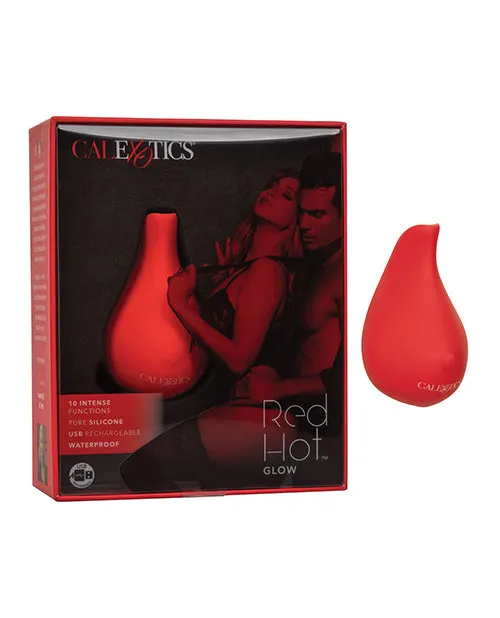 Vibrators Red Hot Glow Rechargeable Silicone Massager Red Red Hot