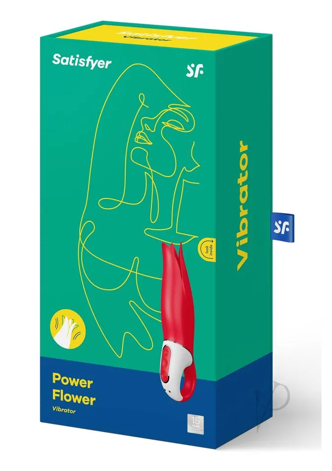 Vibrators Satisfyer Power Flower Vibrator GSpot and Clit Vibrator Red Satisfyer Vibrators Satisfyer Power Flower Vibrator GSpot and Clit Vibrator Red Satisfyer