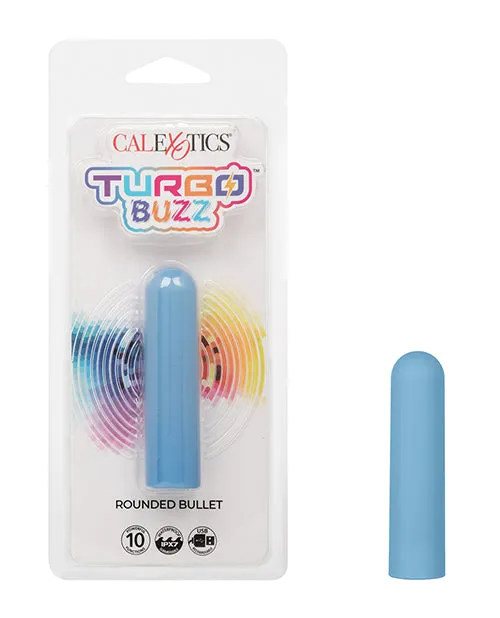 Vibrators Turbo Buzz Turbo Buzz Rechargeable Rounded Bullet Blue