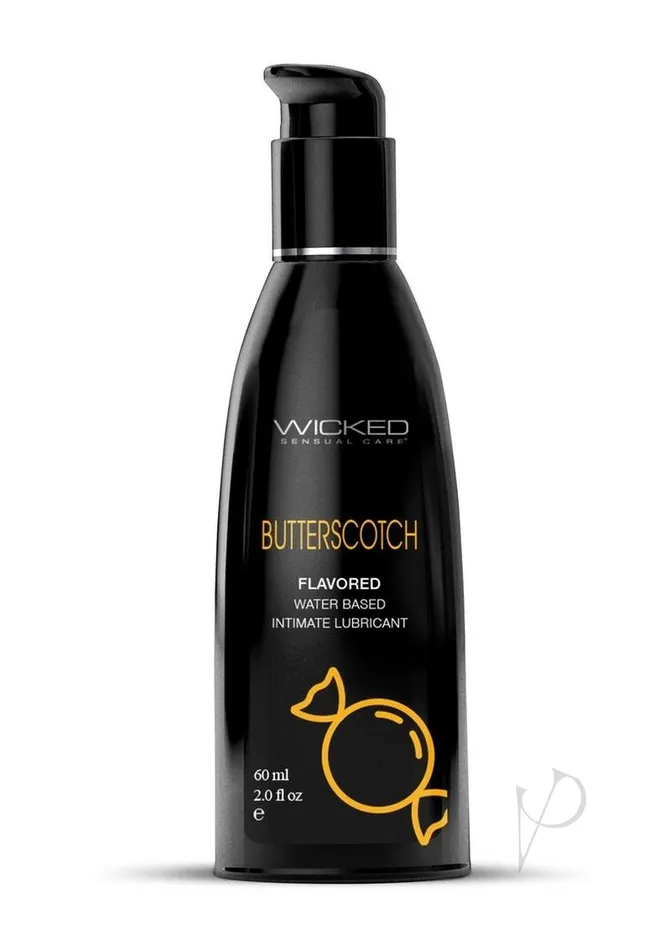 Wicked Aqua Lubricants Wicked Aqua Water Based Flavored Lubricant Butterscotch 2oz Wicked Aqua Lubricants Wicked Aqua Water Based Flavored Lubricant Butterscotch 2oz
