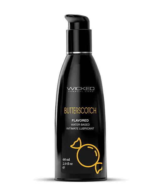 Wicked Aqua Lubricants Wicked Aqua Water Based Flavored Lubricant Butterscotch 2oz
