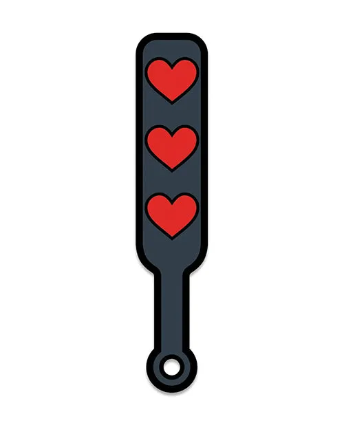 Wood Rocket Paddle Hearts Enamel Pin RedGrey Vibrators Wood Rocket Paddle Hearts Enamel Pin RedGrey Vibrators