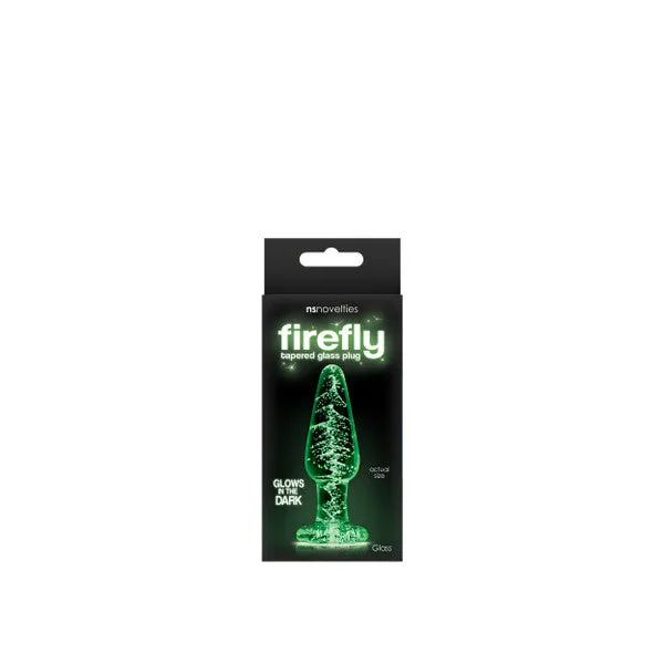 Anal NS Novelties Firefly Glass Tapered Plug Small Clear
