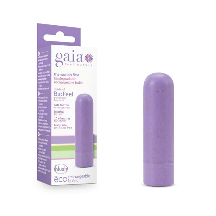 Blush Gaia Eco Rechargeable Bullet Lilac Female Sex Toys