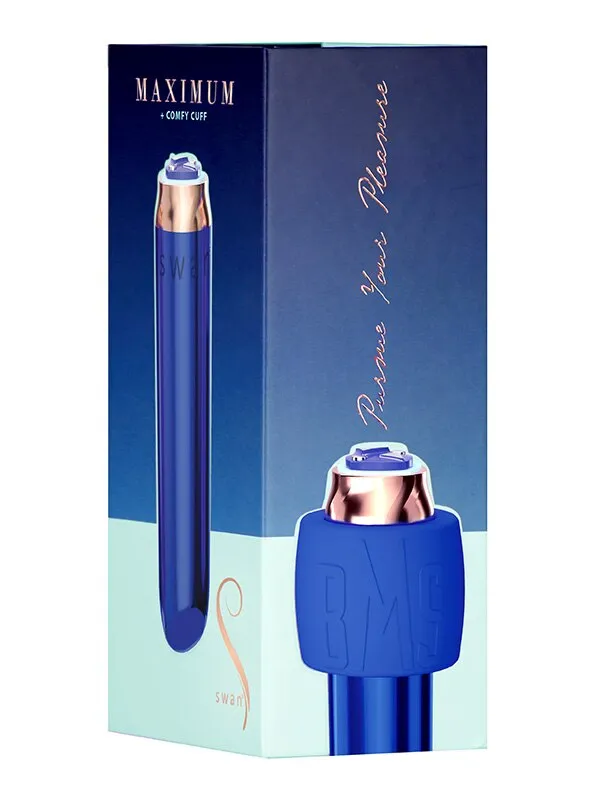 BMS Factory Vibrators Swan Maximum Rechargeable Bullet Blue BMS Factory Vibrators Swan Maximum Rechargeable Bullet Blue