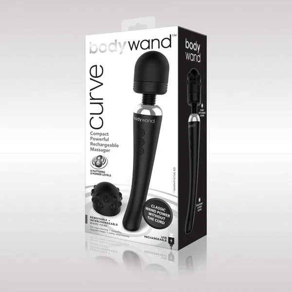 Bodywand Curve Rechargeable Black Bodywand Products Vibrators