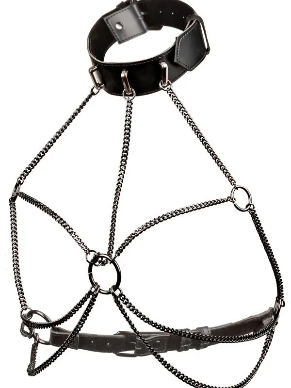 CalExotics Vibrators Euphoria Collection Multi Chain Collar Harness