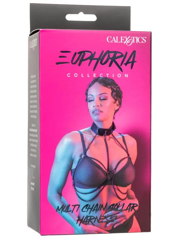 CalExotics Vibrators Euphoria Collection Multi Chain Collar Harness CalExotics Vibrators Euphoria Collection Multi Chain Collar Harness