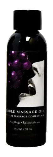 Couples Edible Massage Oil Grape 2 Fl Oz Earthly Body