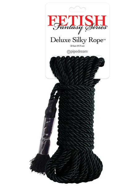 Couples Pipedream Products Fetish Fantasy Series Deluxe Silk Rope Black