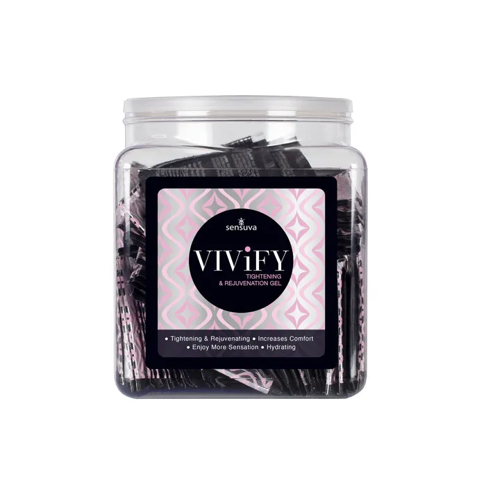 Couples Vivify Tightening Rejuvenation Gel 100 Piece Single Use Packet Tub Sensuva