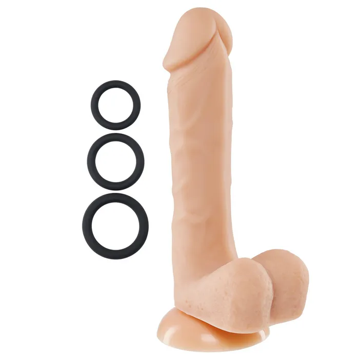 Dildos Cloud 9 Novelties Pro Sensual Premium Silicone 8 Inch Dong With 3 Cockrings Flesh Dildos Cloud 9 Novelties Pro Sensual Premium Silicone 8 Inch Dong With 3 Cockrings Flesh