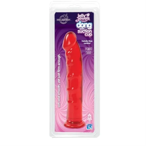 Dildos Jelly Jewels Dong With Suction Cup Red Doc Johnson