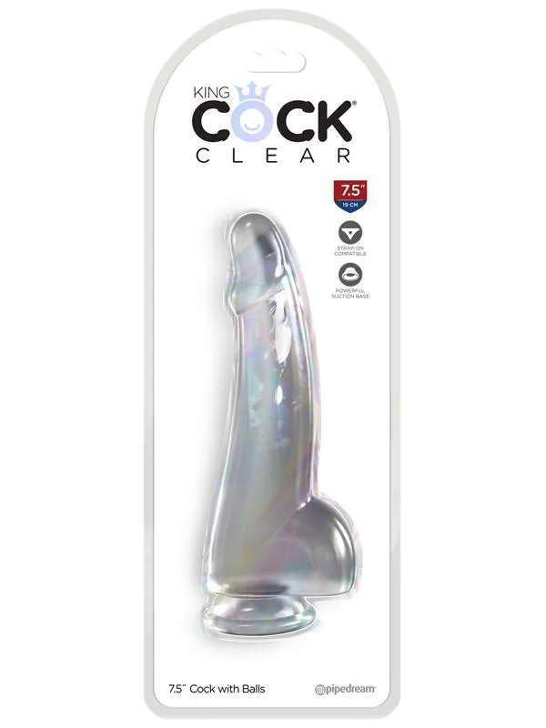 Dildos King Cock Clear 75 in with balls Clear Pipedream Products Dildos King Cock Clear 75 in with balls Clear Pipedream Products