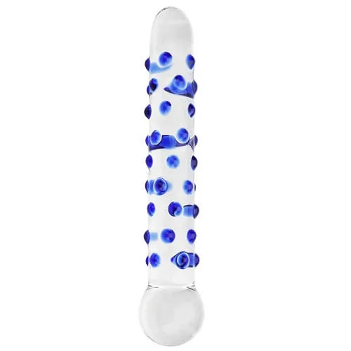 Dildos Loving Joy Spectrum Nubby Textured Glass Dildo