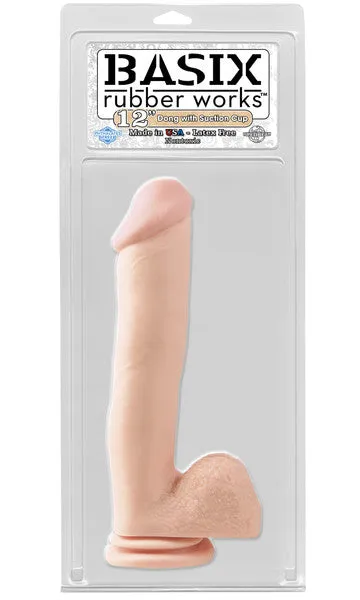 Dildos Pipedream Products Basix Dong wSuction Cup 12in Flesh