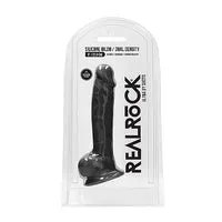 Dildos Real Rock Silicone Dual Density Dildo With Balls 9 Inch
