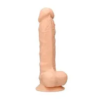 Dildos Real Rock Silicone Dual Density Dildo With Balls 9 Inch