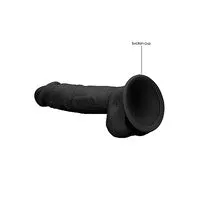 Dildos Real Rock Silicone Dual Density Dildo With Balls 9 Inch