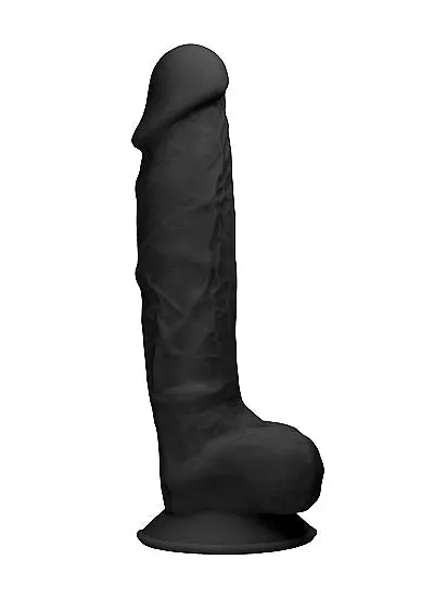 Dildos Real Rock Silicone Dual Density Dildo With Balls 9 Inch