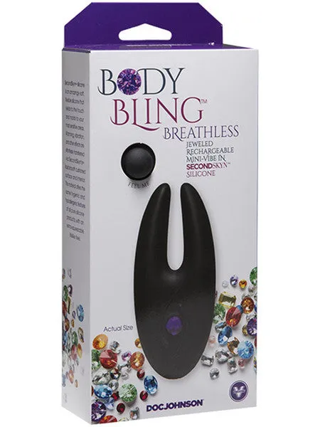 Doc Johnson Vibrators Body Bling Breathless Mini Vibe in Second Skin Purple