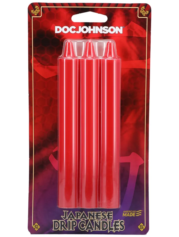 Doc Johnson Vibrators Japanese Drip Candles 3 Pack Red