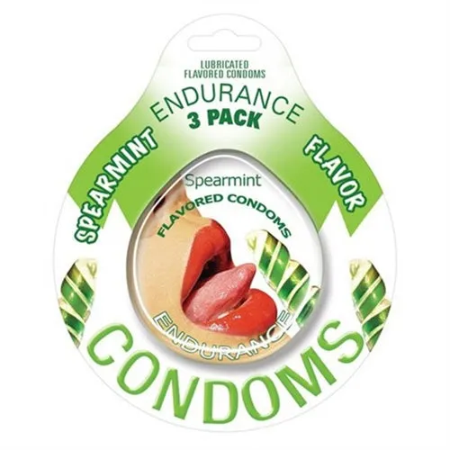 Endurance Condoms Spearmint 3 Pack Hott Products Enhancers