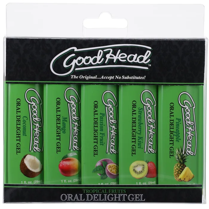 Enhancers Doc Johnson Goodhead Oral Delight Gel Tropical Fruits 5 Pack 1 Fl Oz Enhancers Doc Johnson Goodhead Oral Delight Gel Tropical Fruits 5 Pack 1 Fl Oz